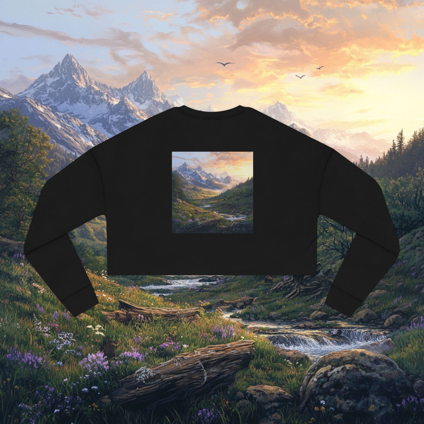 Rocky Mountain Valley Crop Sweatshirt