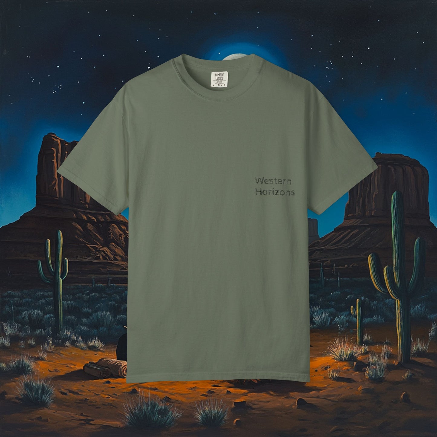 Moonlit Cowboy Campfire T-Shirt