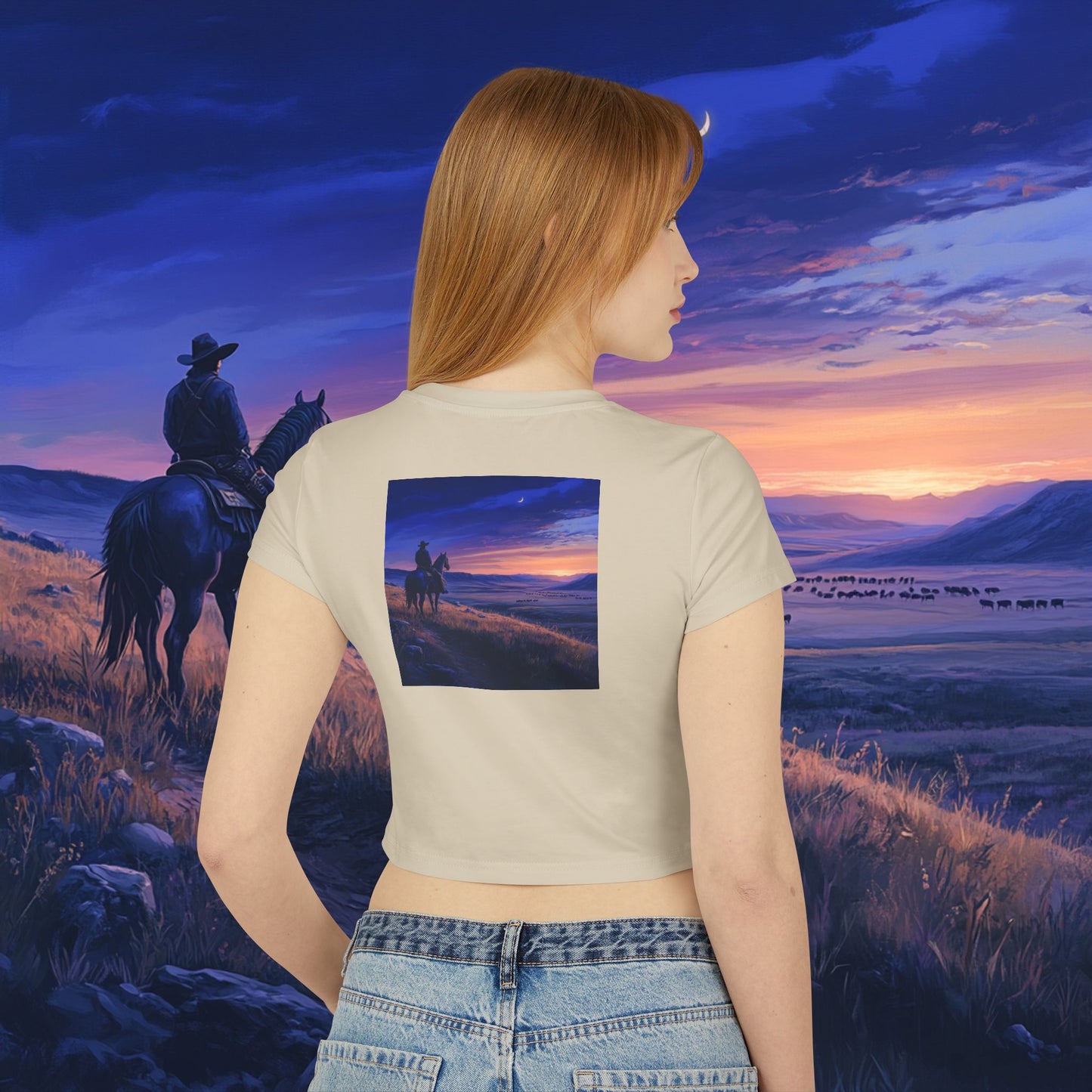 Twilight Cowboy Crop Top