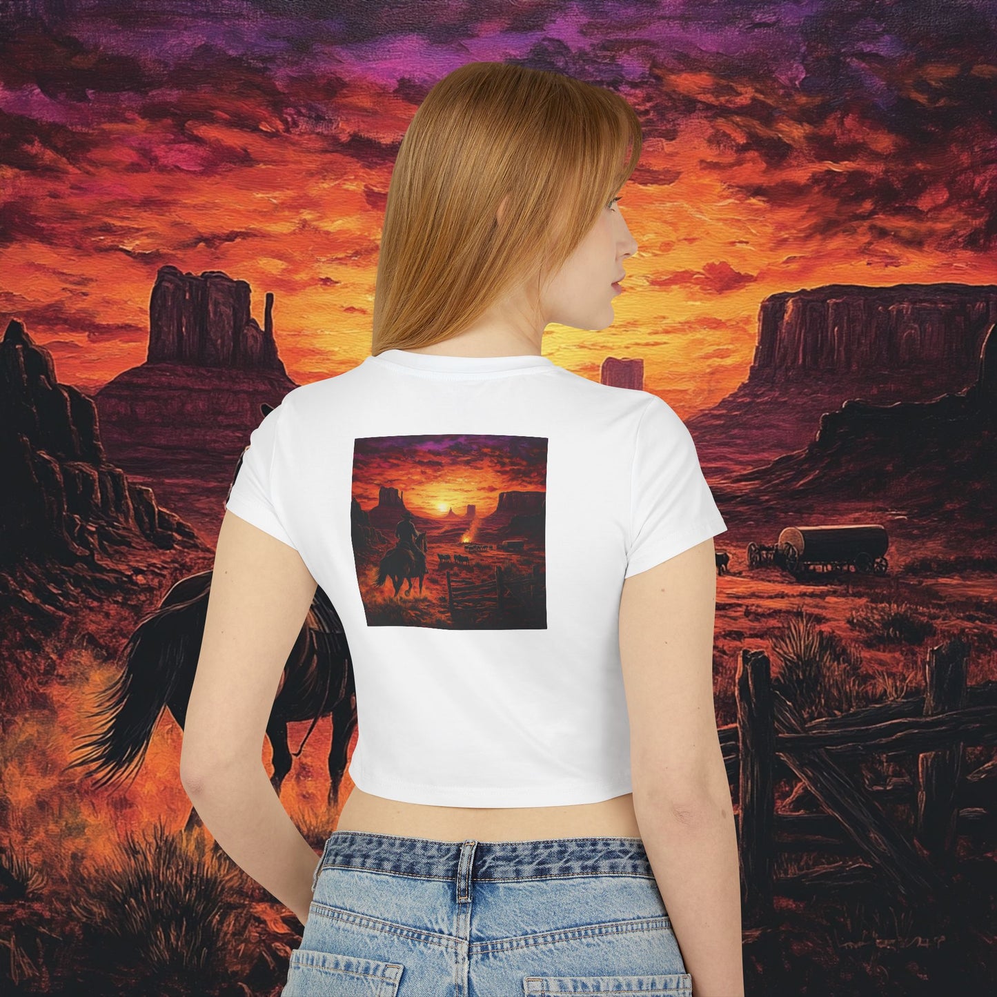Cowboy Sunset Crop Top