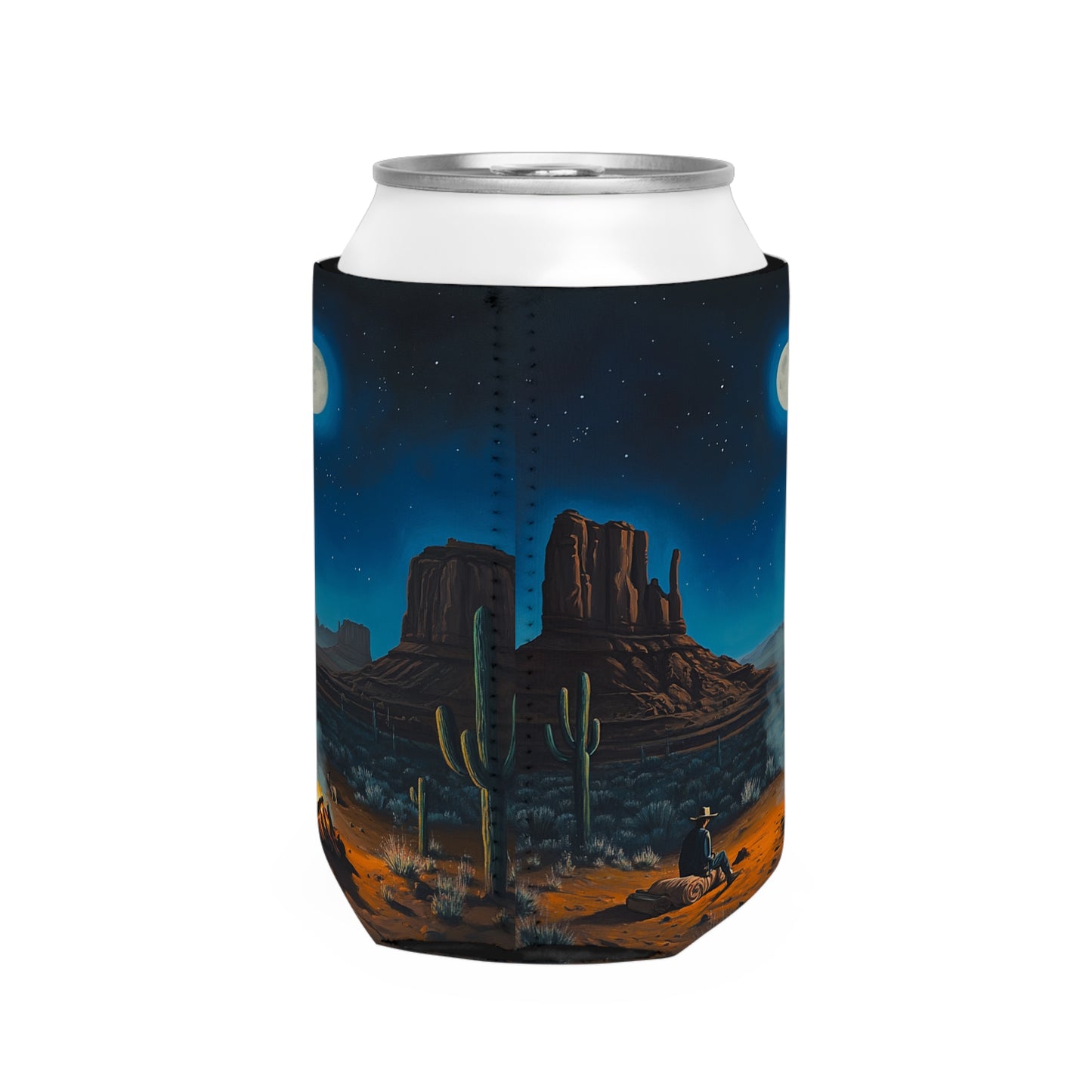 Moonlit Cowboy Campfire Koozie