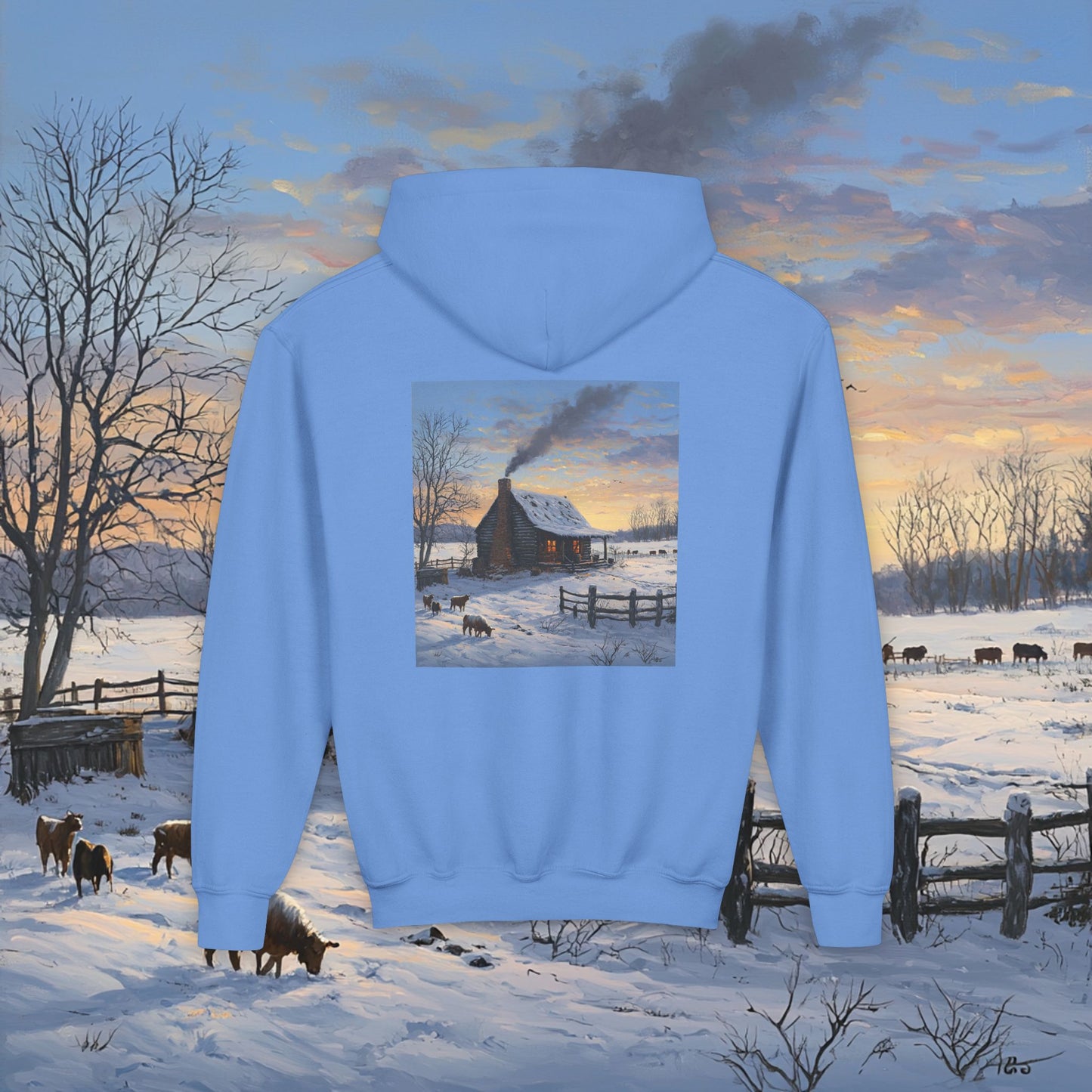 Winter Cabin Kids Hoodie