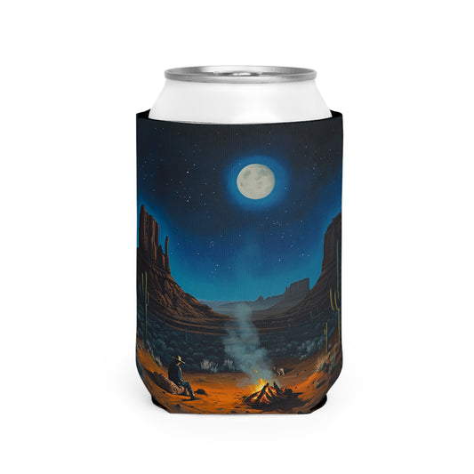 Moonlit Cowboy Campfire Koozie