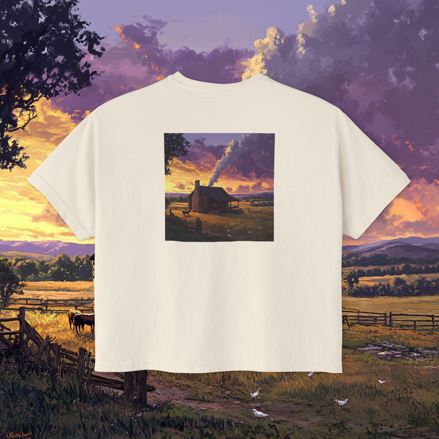 Homestead Sunset Boxy Tee