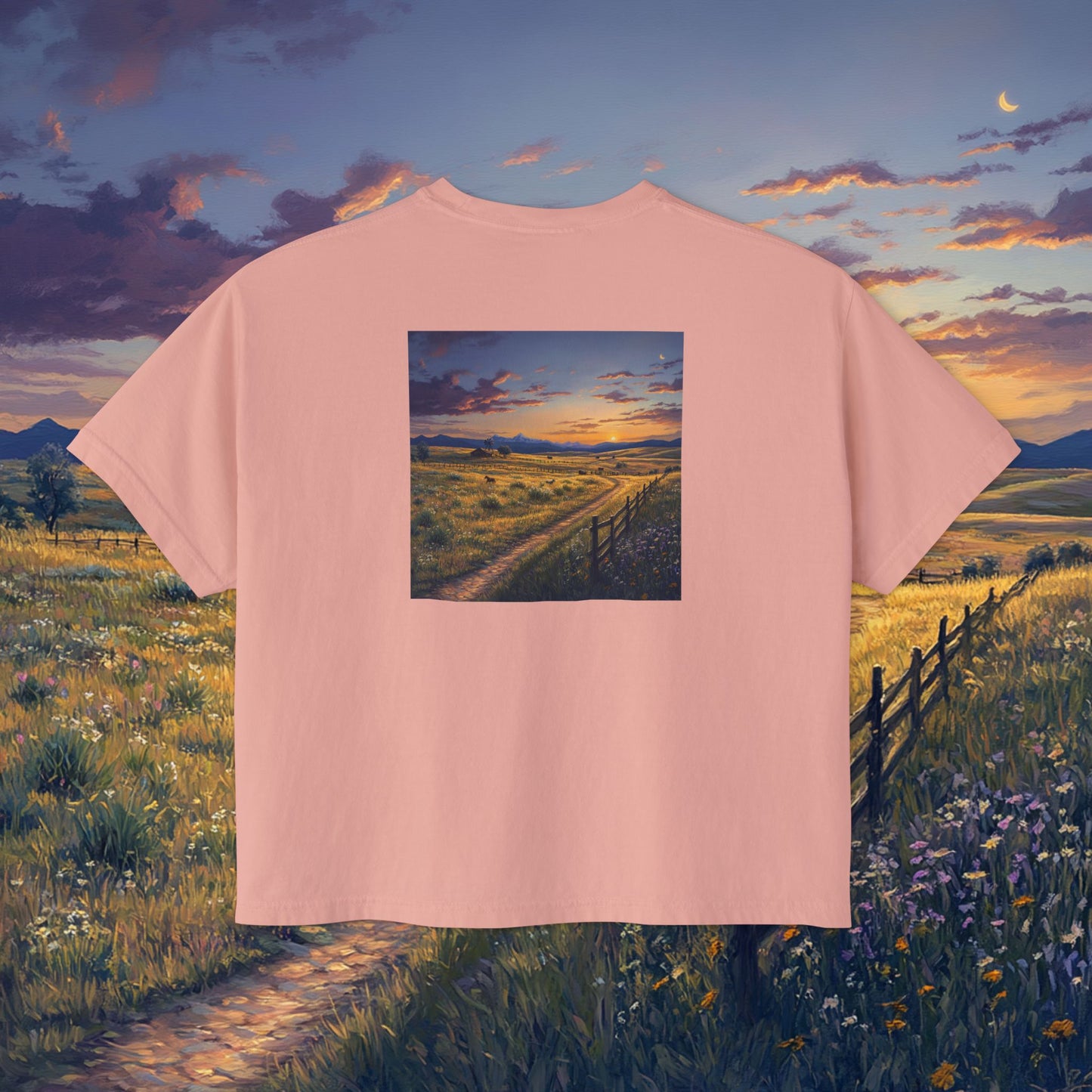 Plains Sunset Boxy Tee