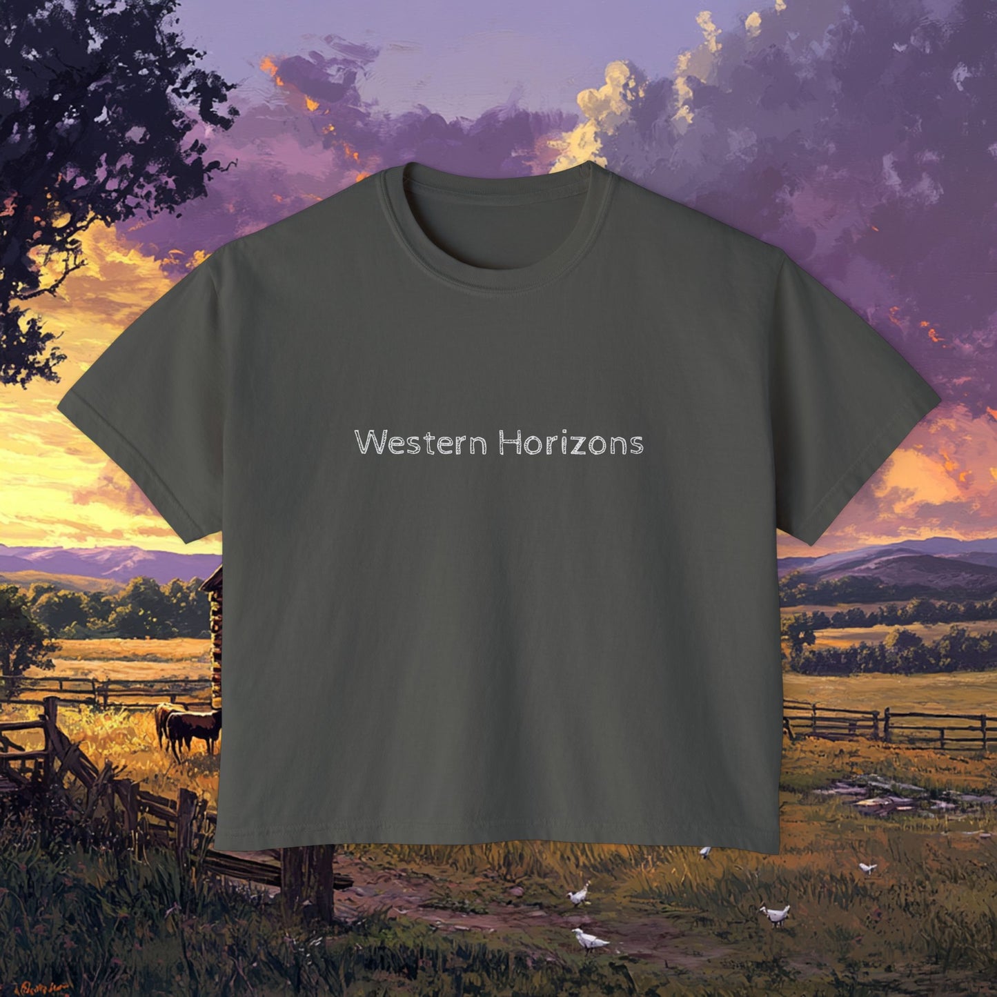 Homestead Sunset Boxy Tee
