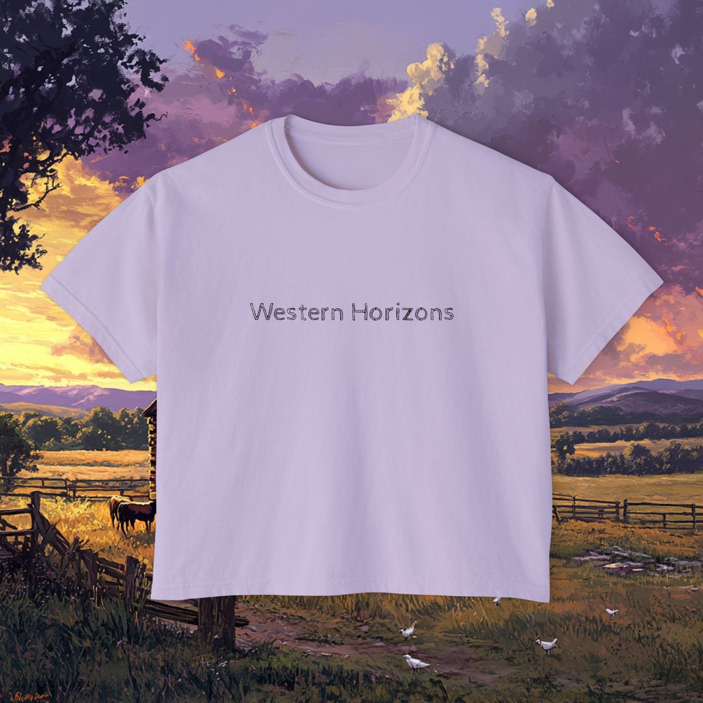Homestead Sunset Boxy Tee