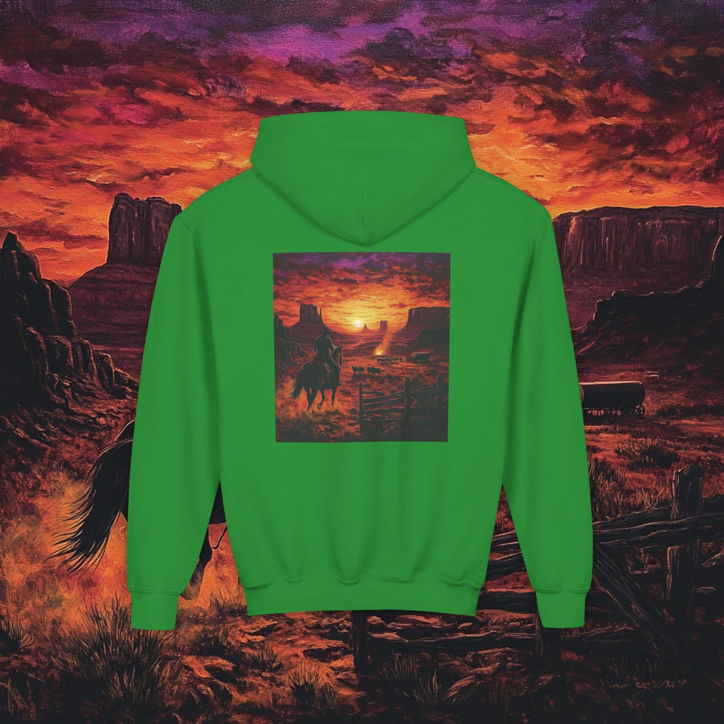 Cowboy Sunset Kids Hoodie