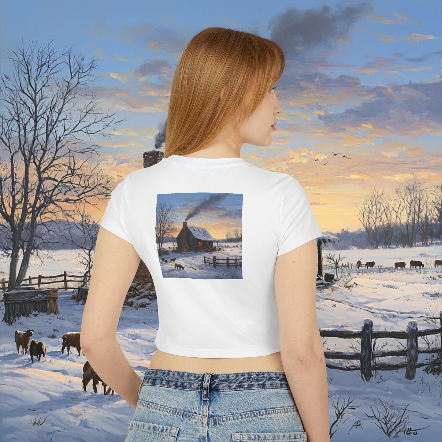 Winter Cabin Crop Top