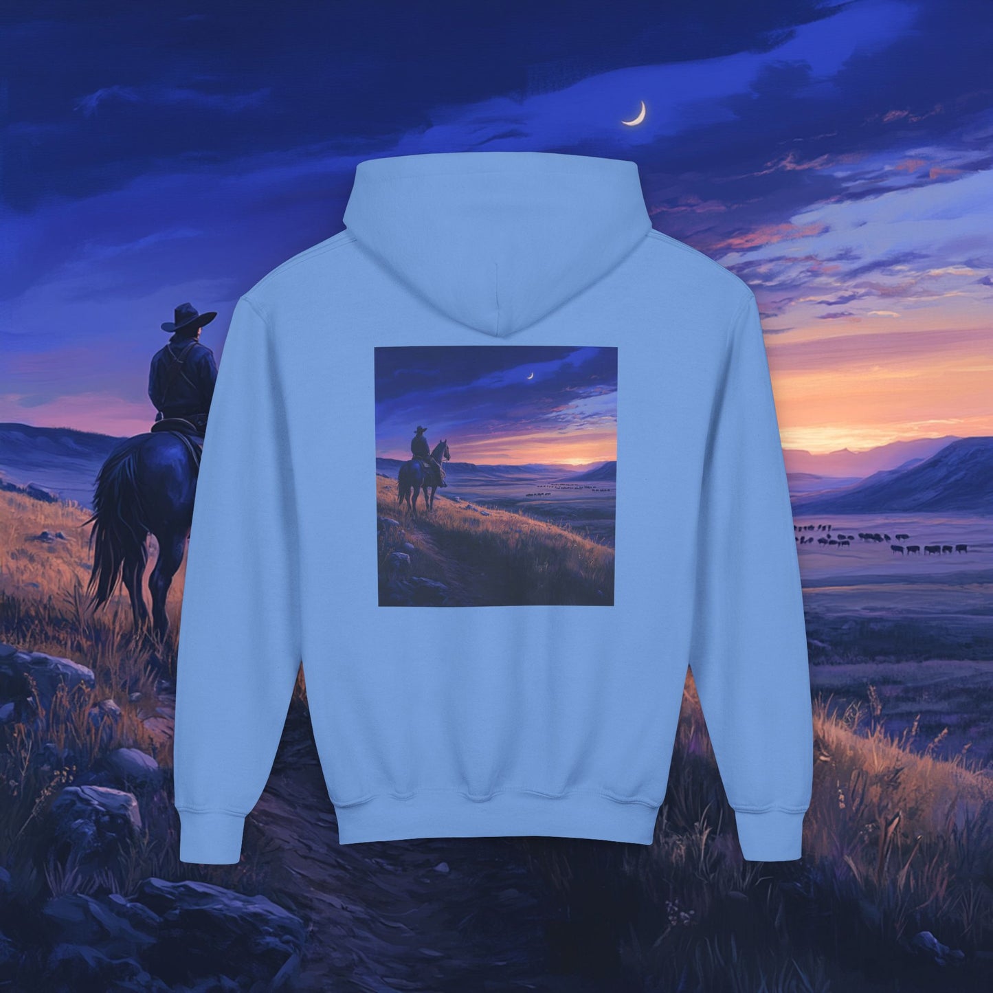 Twilight Cowboy Kids Hoodie