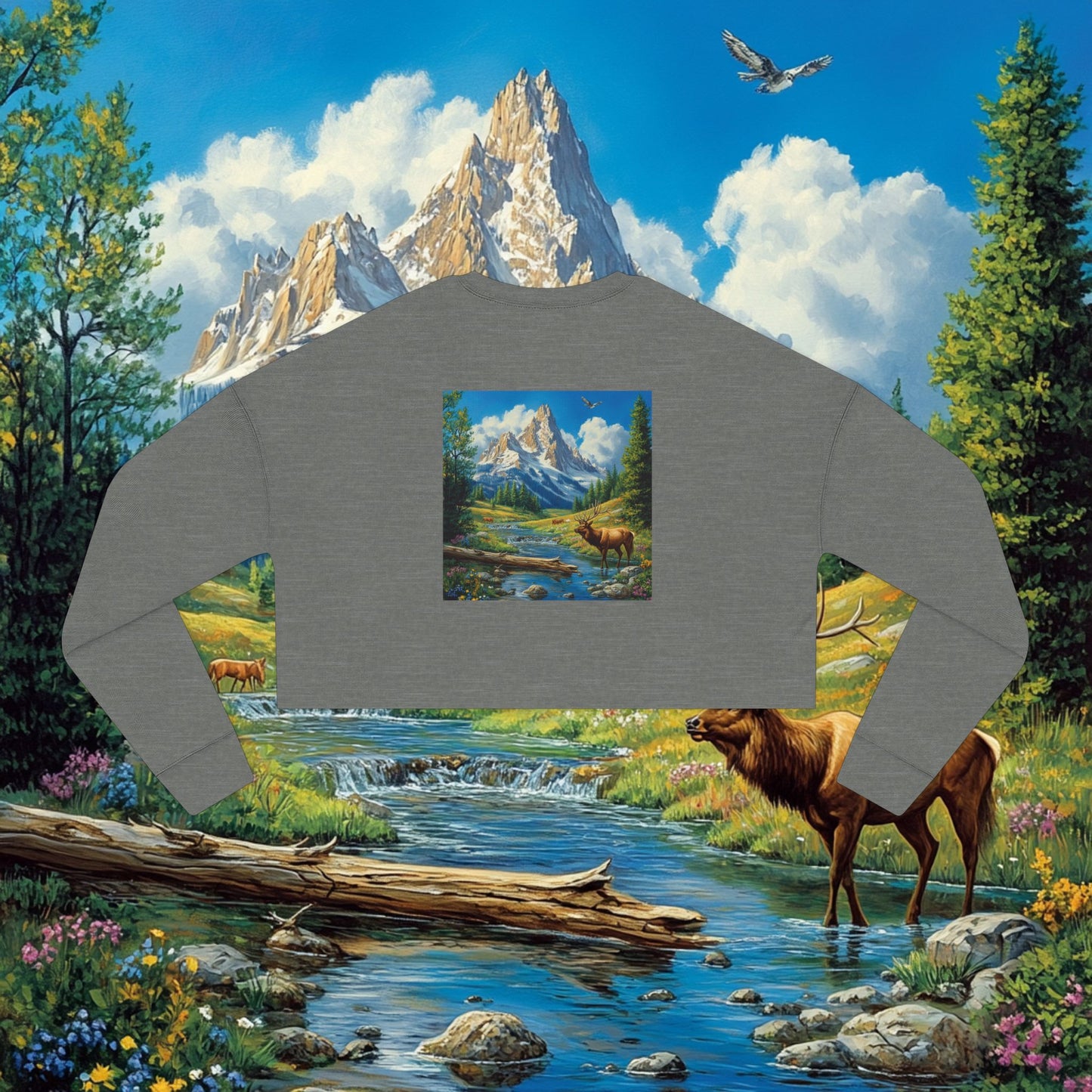 Elk Mountain Crop Sweatshirt