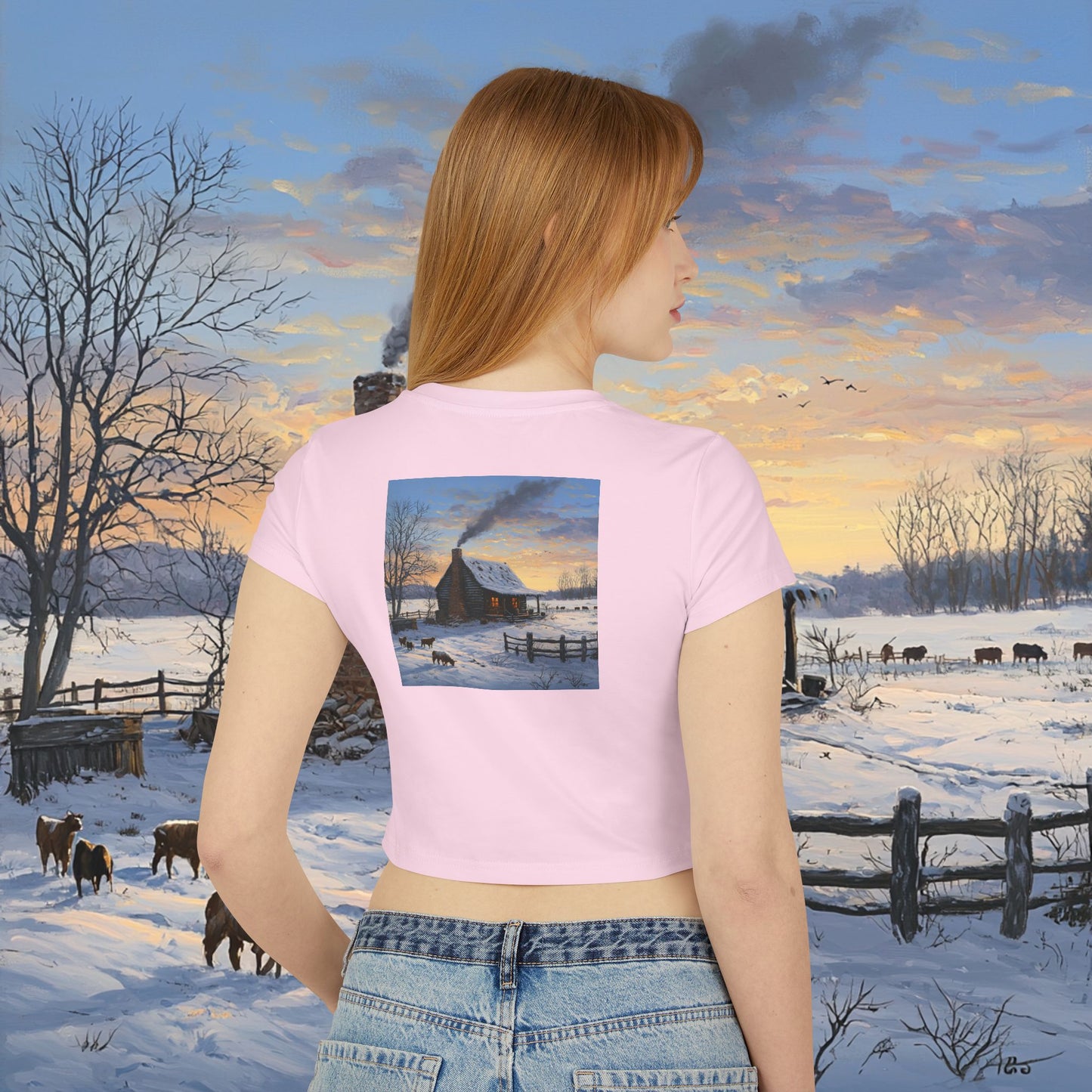 Winter Cabin Crop Top