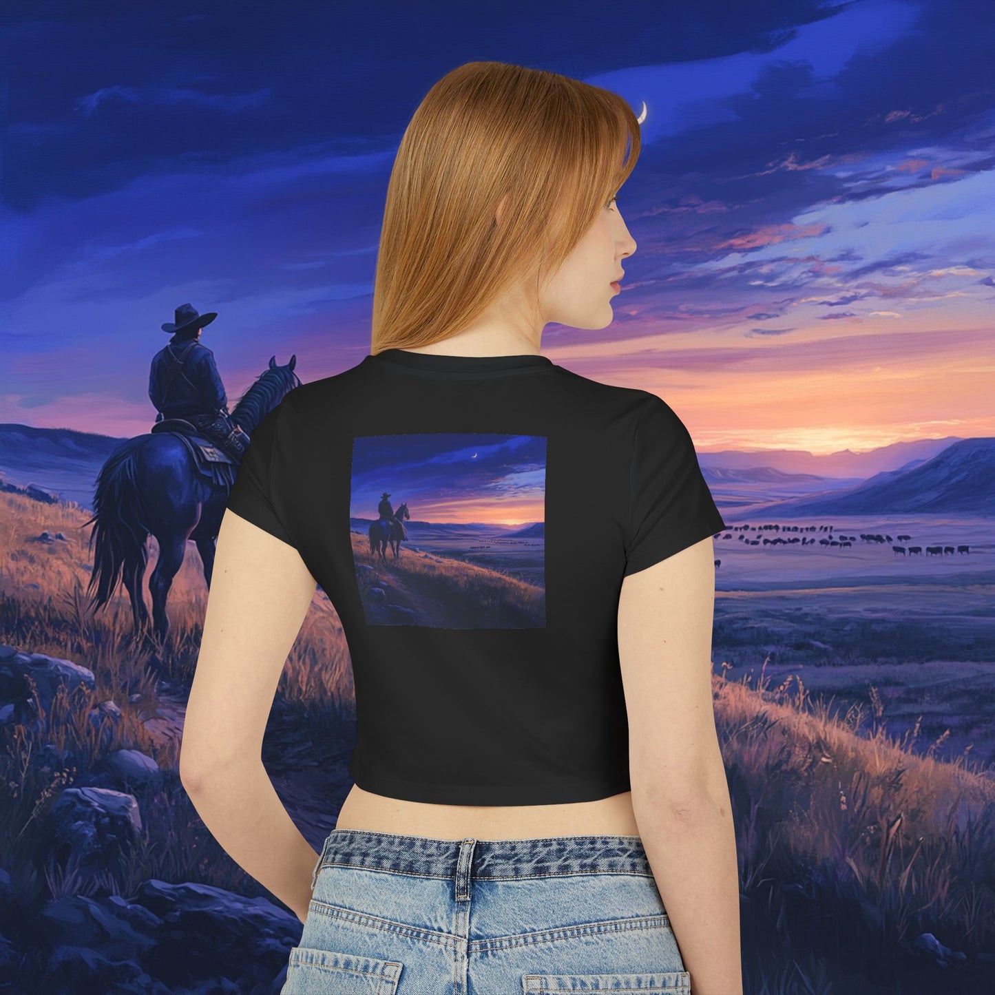Twilight Cowboy Crop Top