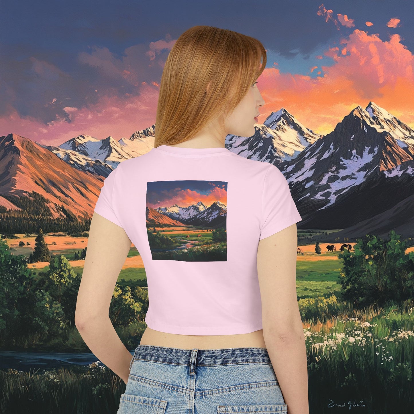 Horse Valley Sunset Crop Top